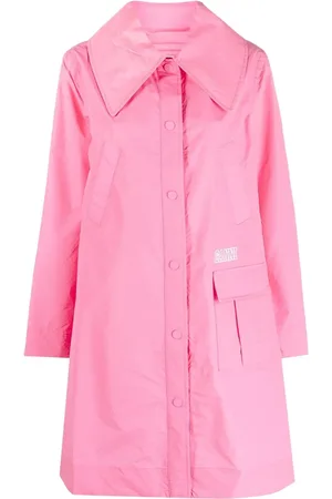 Ganni Abrigo con botones y cuello oversize