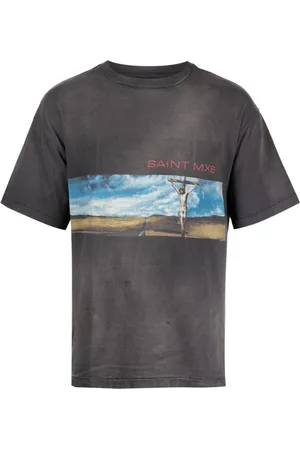 SAINT MXXXXXX Playera con estampado de pintura
