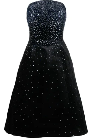 JEAN-LOUIS SABAJI Vestido midi con detalles de cristal