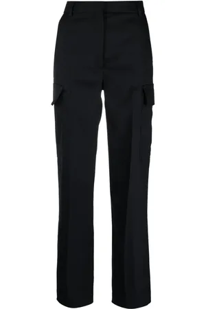 Stella McCartney Pantalones rectos con pinzas y bolsillos cargo
