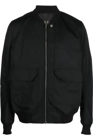 Rick Owens Chamarra bomber con bolsillo y solapa