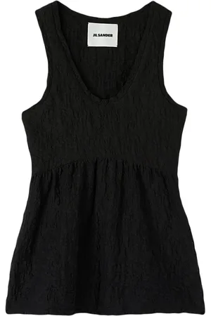 Jil Sander Top acampanado con efecto arrugado