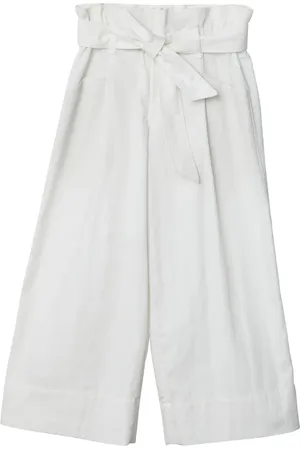 Brunello Cucinelli Pantalones de tiro alto con cinturón
