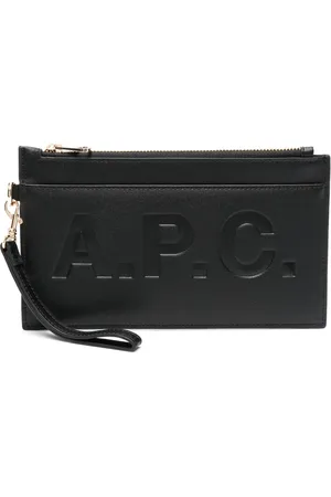A.P.C. Bolsa de mano con logo en relieve