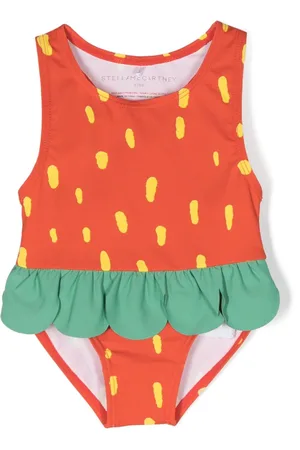 Stella McCartney Traje de baño con fresas estampadas