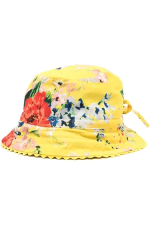 ZIMMERMANN Gorro de pescador con estampado floral y cordones
