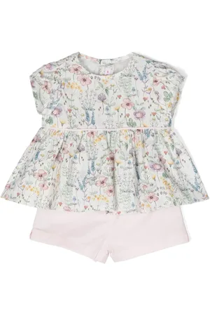 Il gufo Conjunto de shorts con motivo floral