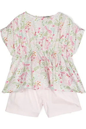 Il gufo Set de shorts con estampado floral