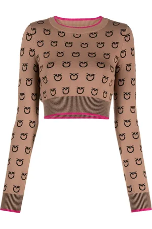 Pinko Suéter tejido con logo estampado