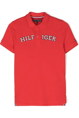 Tommy Hilfiger Camisa tipo playera tipo polo con logo bordado