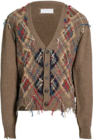 Maison Margiela Cárdigan tejido en intarsia con abertura