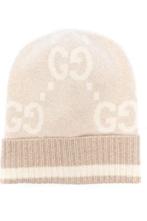 Gucci Gorro de cachemira con motivo GG Damier