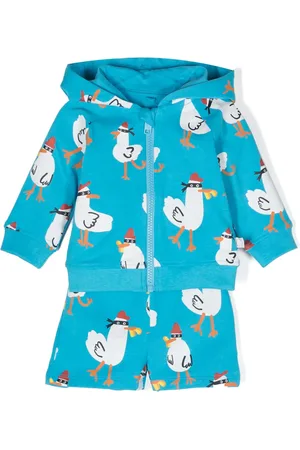 Stella McCartney Set de shorts y hoodie Seagul Bandit
