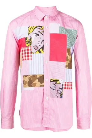 JUNYA WATANABE Camisa manga larga con diseño patchwork