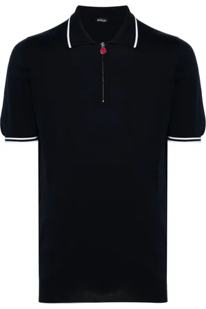 Kiton Playera tipo polo con cierre