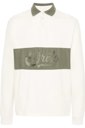 Drôle de Monsieur Playera tipo polo con logo bordado