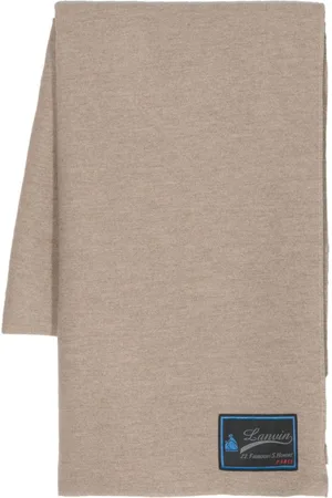 Lanvin Mascada de cachemira con logo
