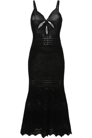 Self-Portrait Vestido midi de crochet