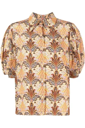 Etro Camisa de seda con estampado de cachemira