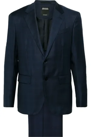 Ermenegildo Zegna Traje con botones y motivo de cuadros