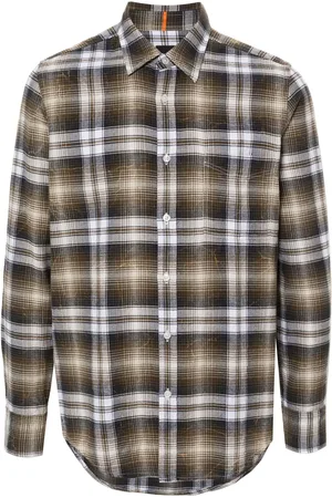 HUGO BOSS Camisa con estampado cuadros