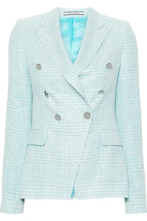 TAGLIATORE Blazer con motivo de cuadros tartán y botones