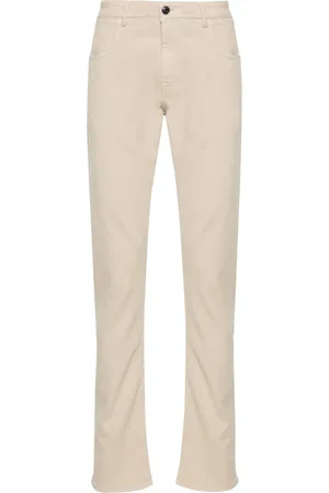 CANALI Pantalones slim con tiro medio