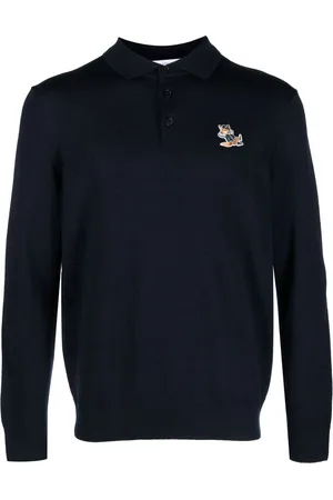 Maison Kitsuné Playera tipo polo con parche Fox