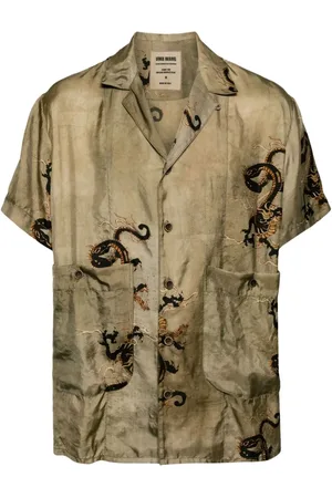 UMA WANG Camisa Terry con dragón estampado