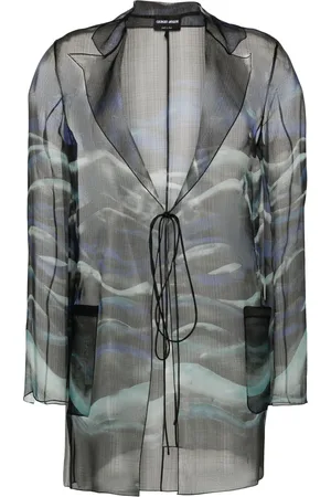 Giorgio Armani Blusa de seda con estampado abstracto