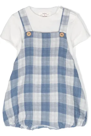 TEDDY & MINOU Playera y romper con estampado de cuadros gingham