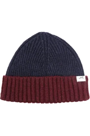 There Was One Kids Gorro tejido de canalé con diseño de dos tonos