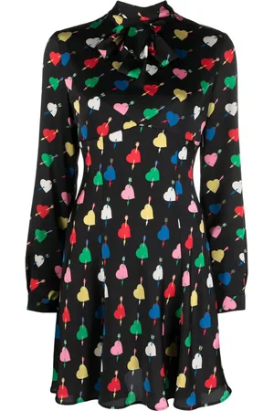 Msgm Vestido con estampado de corazón