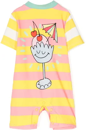 Stella McCartney Traje de baño con estampado de rayas