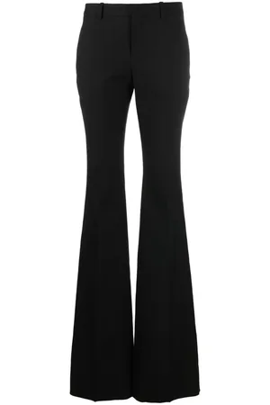 Saint Laurent Pantalones acampanados con tiro bajo
