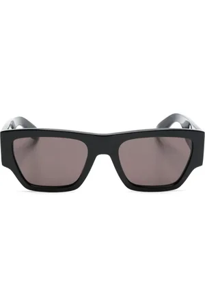Alexander McQueen Lentes de sol Angled con armazón rectangular