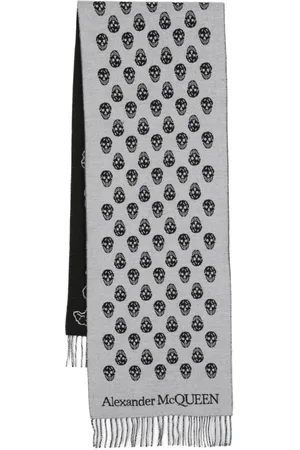 Alexander McQueen Mascada con motivo skull en intarsia