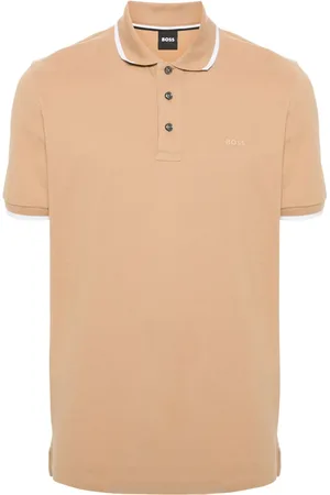 HUGO BOSS Playera tipo polo de piqué con logo bordado