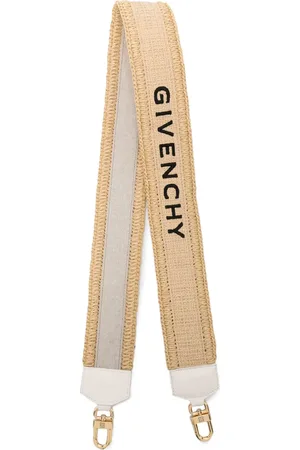 Givenchy Correa de hombro de rafia con logo bordado