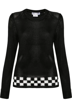 Comme des Garçons Suéter con detalles a cuadros