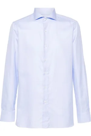 LUIGI BORRELLI NAPOLI Camisa con cuello italiano