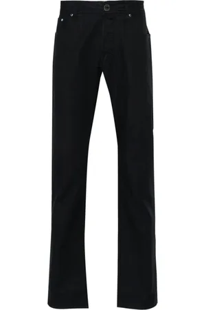 Jacob Cohen Pantalones rectos con detalle de mascada