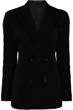 YOHJI YAMAMOTO Blazer con doble botonadura y detalle plisado