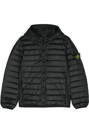 Stone Island Chamarra capitonada con capucha y parche de brújula