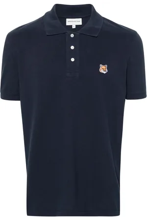 Maison Kitsuné Playera tipo polo con parche Fox