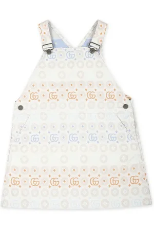 Gucci Vestido estilo overol con motivo Double G