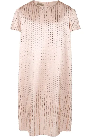 Gucci Vestido con detalles de cristal y motivo GG