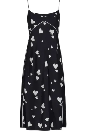 Marni Slip dress de seda Bunch of Hearts