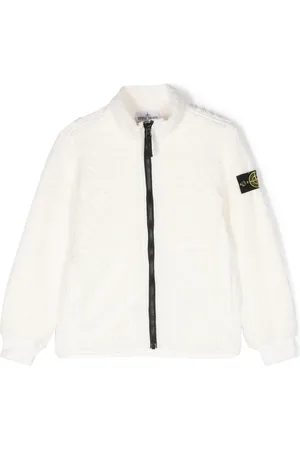 Stone Island Chamarra con cierre y parche Compass