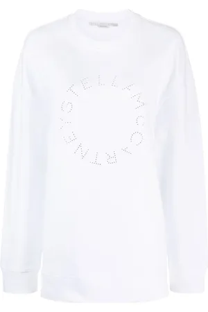 Stella McCartney Sudadera con logo de strass